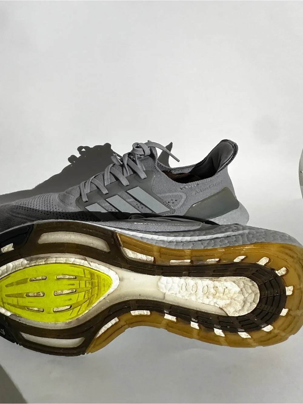 adidas UltraBoost Gray Mesh Running Sneakers Mens US 12 Lace Up FY8354